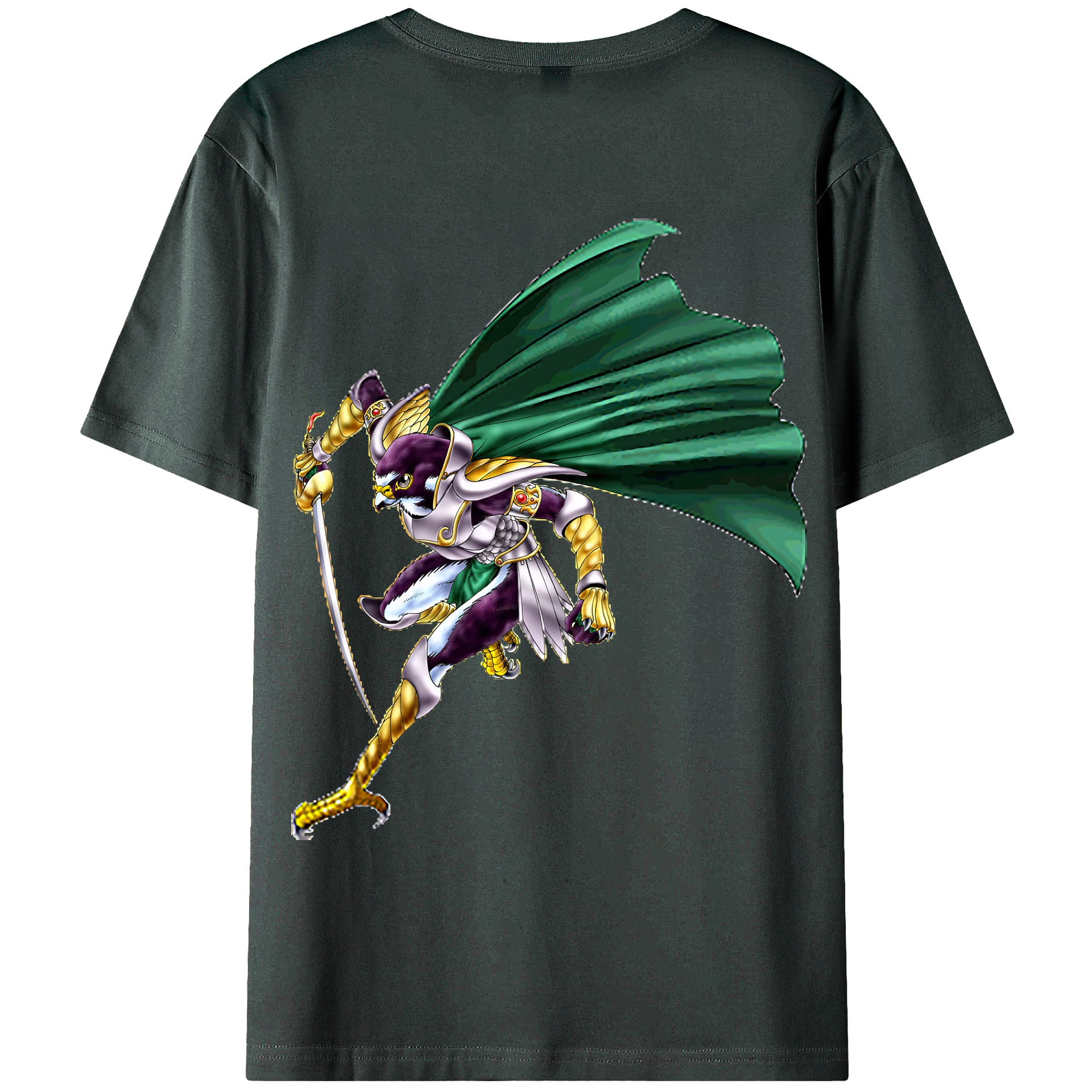 （画像用） 遊☆戯☆王 Yu-Gi-Oh! 綿100％ メンズ半袖Tシャツ（バックプリント） 通気性